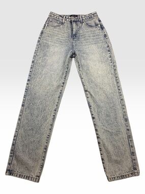 White Fox Boutique Who’s That Girl Straight Acid Wash Jeans Large (31 inseam)